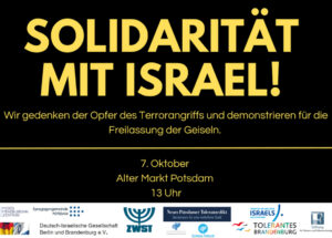 Kundgebung in Potsdam: Solidarität mit Israel